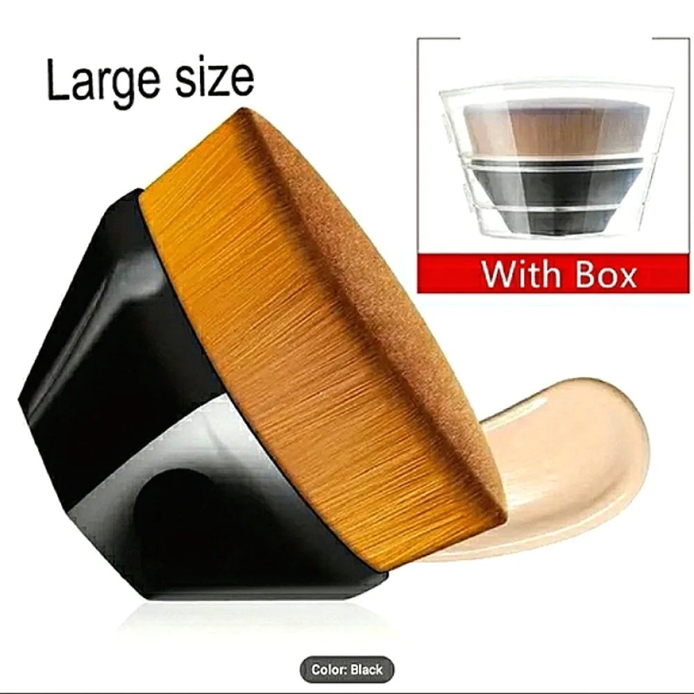 New Trendy Flawless Kabuki Makeup Brush Set - 1 Of Each Size with Case